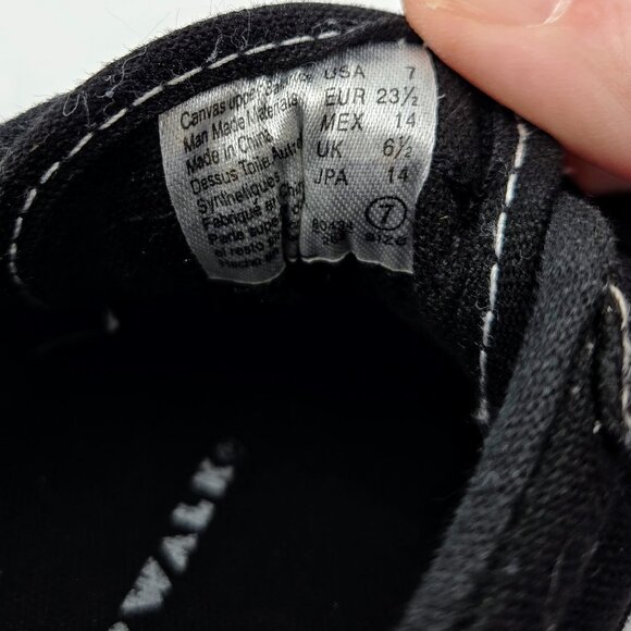 Airwalk Shoes Sneakers Rio Black White Canvas Youth Size 7 Lace Up Read - Picture 10 of 14